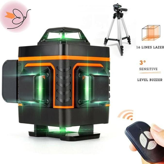 Hilda Laser 16 Line Self Leveling Oren Hijau Remote LD-515