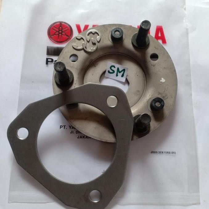 PLAT KAMPAS GANDA NMAX + SNAP RING & KARET TATAKAN GANDA CVT MOTOR YAMAHA