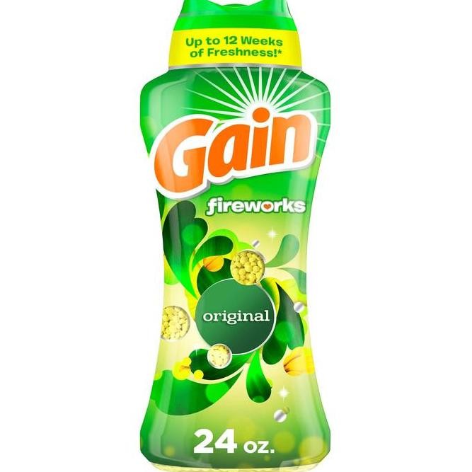 

Gain Fireworks In-Wash Scent Booster Beads, Original, 24 oz (680g)