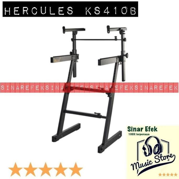 baru HERCULES Keyboard Stand KS410B/ KS 410B Double Stand Keyboard