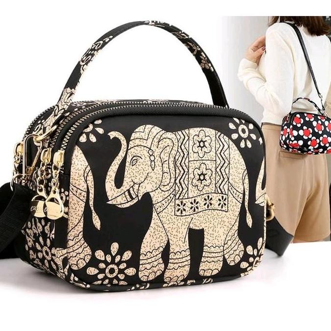 Tas selempang wanita chibao ory import terbaru motif gajah