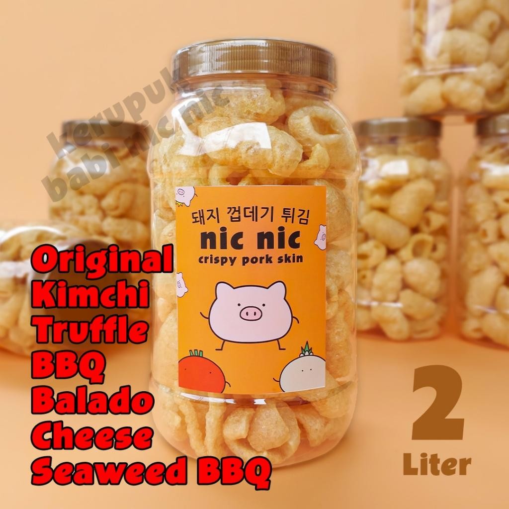 

FM Kerupuk Kulit Babi Nic Nic 2 Liter Snack Cemilan Rambak Krupuk Kerubi