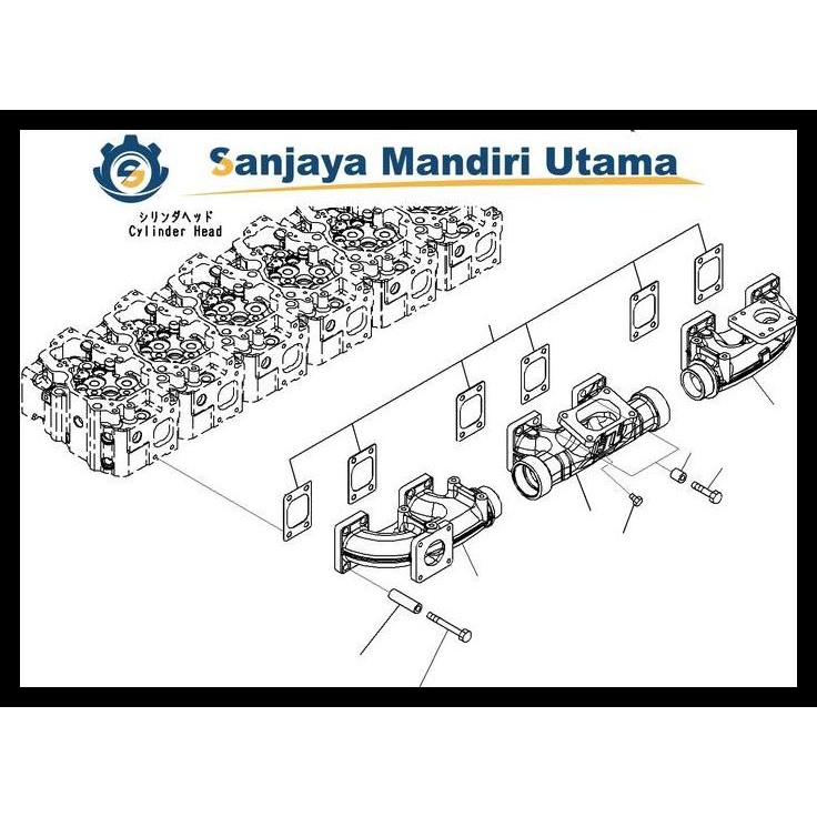 HOT DEAL 6136-11-5120 SPACER EXHAUST MANIFOLD KOMATSU 