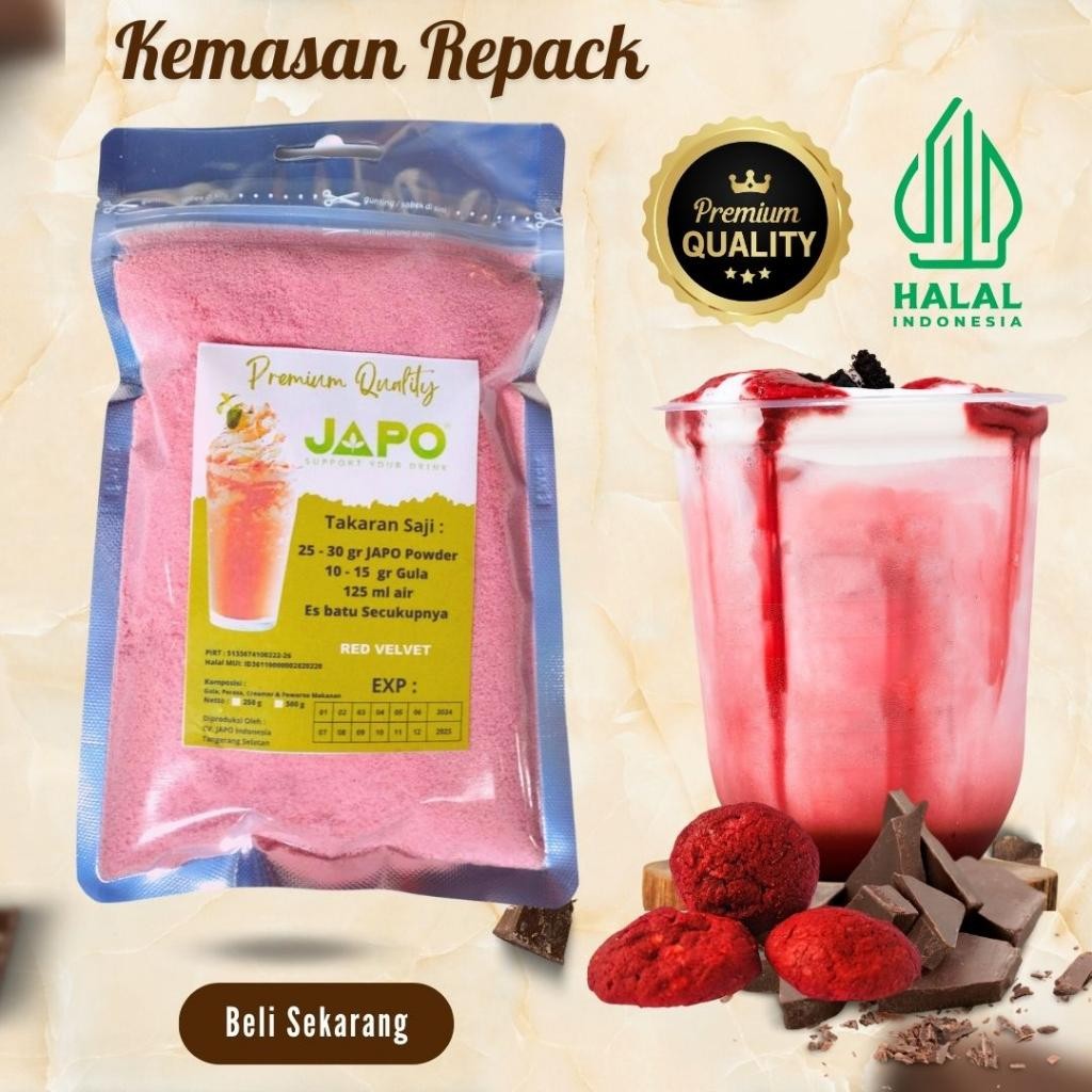 

FM REPACK 250 Gr JAPO PREMIUM POWDER DRINK | SERBUK MINUMAN INSTAN 1/4 Kg | ES TEH ANEKA RASA