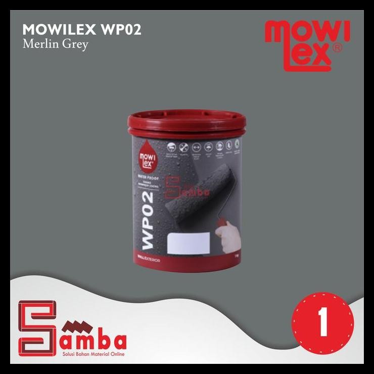 HOT DEAL MOWILEX WP02 MERLIN GREY WATERPROFING / CAT PELAPIS ANTI BOCOR 