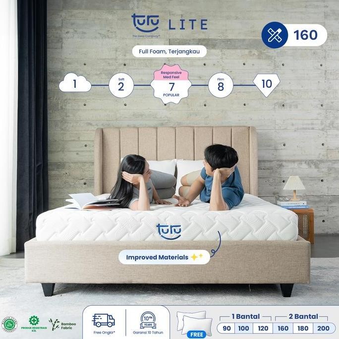 KASUR BASE SUPPORT FOAM TURU LITE UKURAN 160X200 (QUEEN) FREE BANTAL