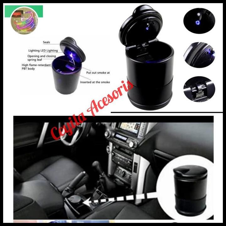 GRATIS ONGKIR ASBAK MOBIL PORTABLE LED BLUE ASBAK MOBIL ALL NEW AVANZA/XENIA 