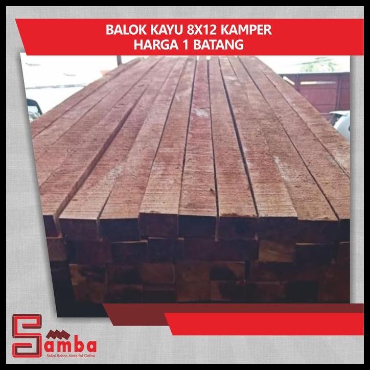 DISKON BALOK KAYU 8X12 KAMPER HARGA 1 BATANG