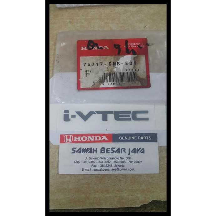 BEST DEAL EMBLEM STICKER STIKER I VTEC I-VTEC HONDA CIVIC CRV 