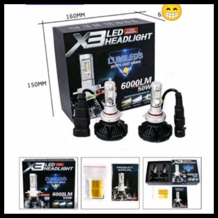 HOT DEAL LAMPU DEPAN MOBIL ALL NEW AVANZA VELOZ LED X3 H11 H4 H7 HB3 HEADLAMP 