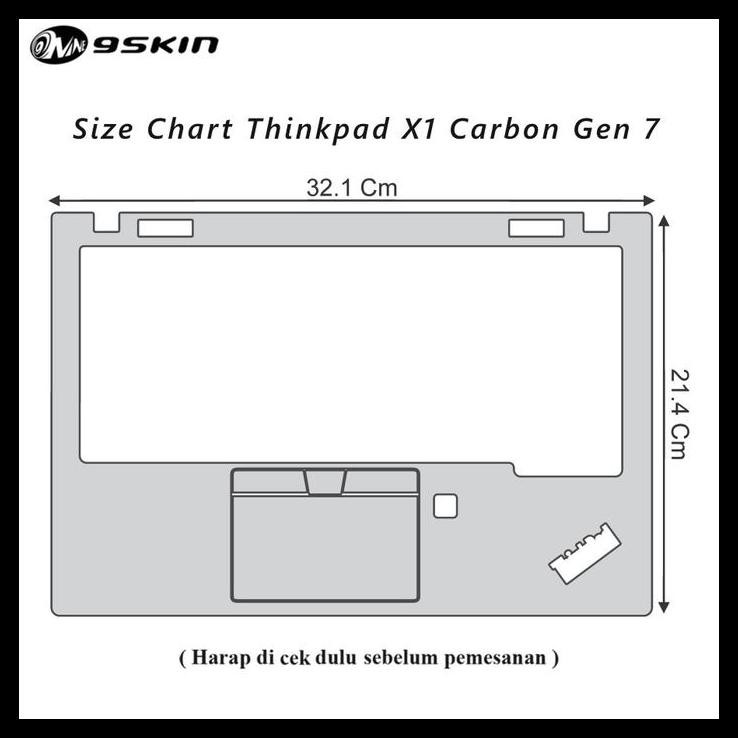 TERMURAH GARSKIN LENOVO THINKPAD X1 CARBON GEN 7 3M BLACK CARBON INSIDE 