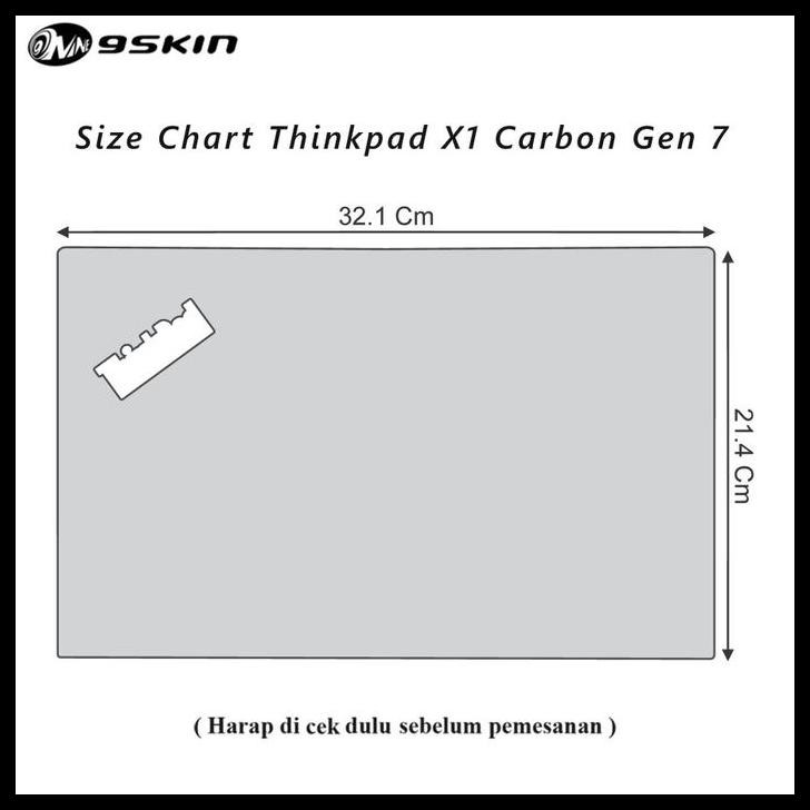 TERMURAH GARSKIN LENOVO THINKPAD X1 CARBON GEN 7 3M BLACK CARBON FRONT 