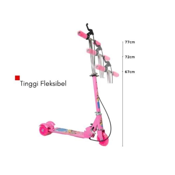 Skuter Anak SCOOTER OTOPED RODA 3 ANAK SKUTER+BELL+REM TANGAN RANGKA BESI Toys