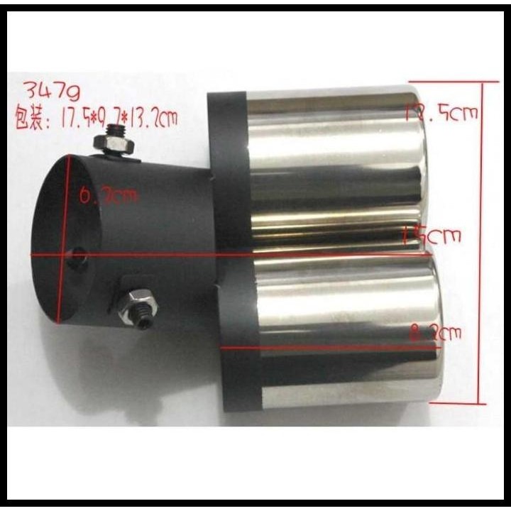 TERMURAH MUFFLER / BUTUT KNALPOT MOBIL DOUBLE EXHAUST RACING HONDA BRIO 