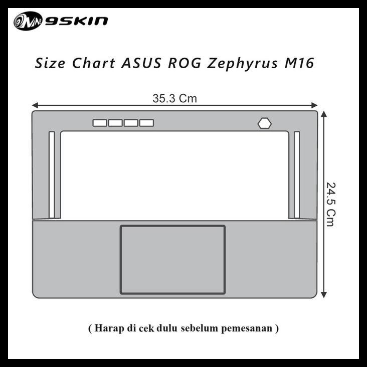 TERMURAH GARSKIN ASUS ROG ZEPHYRUS M16 3M WHITE CARBON INSIDE 