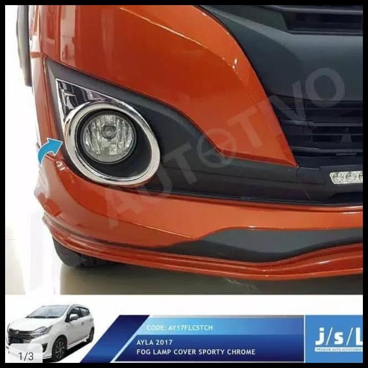 TERMURAH RING COVER FOGLAMP CHROME DAIHATSU NEW AYLA 2017 UP 