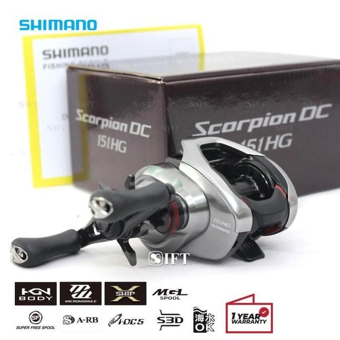Reel BC Shimano SCORPION DC 151XG 151HG | Bait Casting 2021 GARANSI