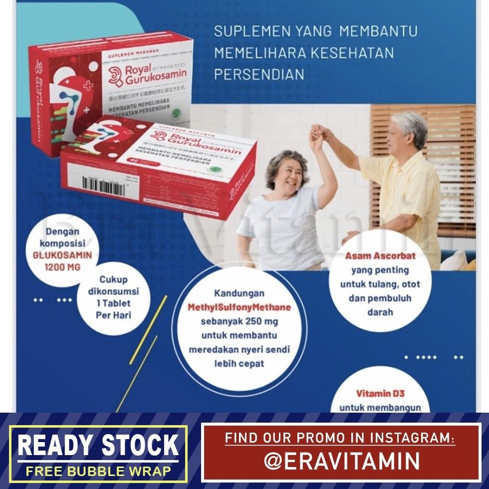 Royal Gurukosamin 1200 Mg 1200Mg Glukosamin Obat Persendian 1 Box Isi 4 Strip