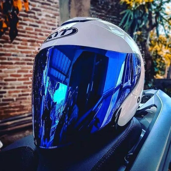 Visor Kyt Kyoto/Ink Dynamic/Ink Metro Venom Iridium Blue+Rachet Asli