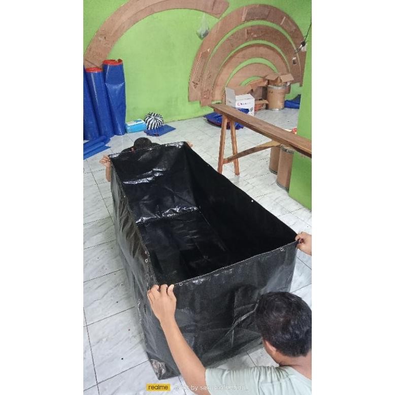 terpal kolam orcid hitam 190x100x30