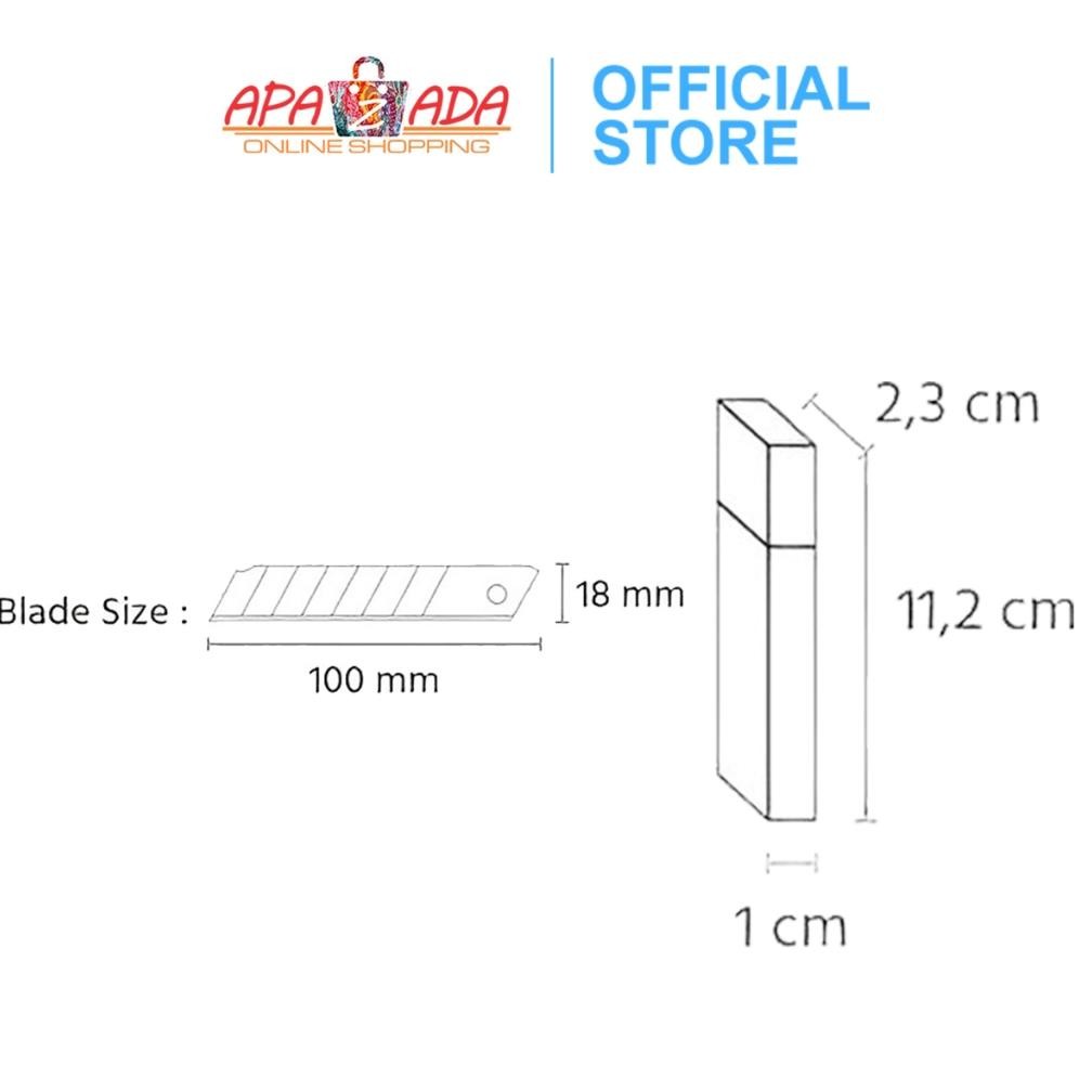 

Apazada - Isi Ulang Pisau Cutter Besar Kenko L-150 [1 Tube - 5 Pcs Pisau] / Refill Cutter Besar