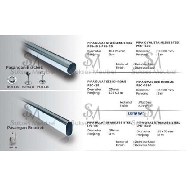 (1 MTR) PSS - 25 PIPA BULAT STAINLESS STEEL HUBEN DIAMETER 1 INCH - 25