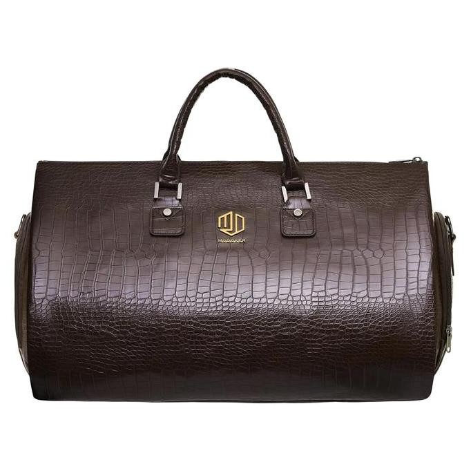 

Mokoder Modoker Convertible Leather Garment Bag, Carry on Garment Bags for Travel Waterproof Garment Duffel Bag Gifts for Men Women Business - 2 in 1 Hanging Suitcase Suit Travel