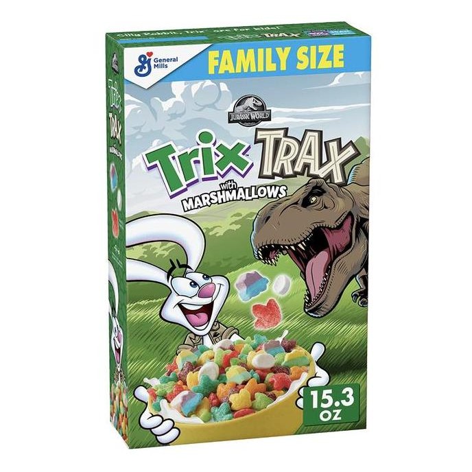 

General Mills Trix Trax, Fruit Flavored Corn Puffs Cereal 433g