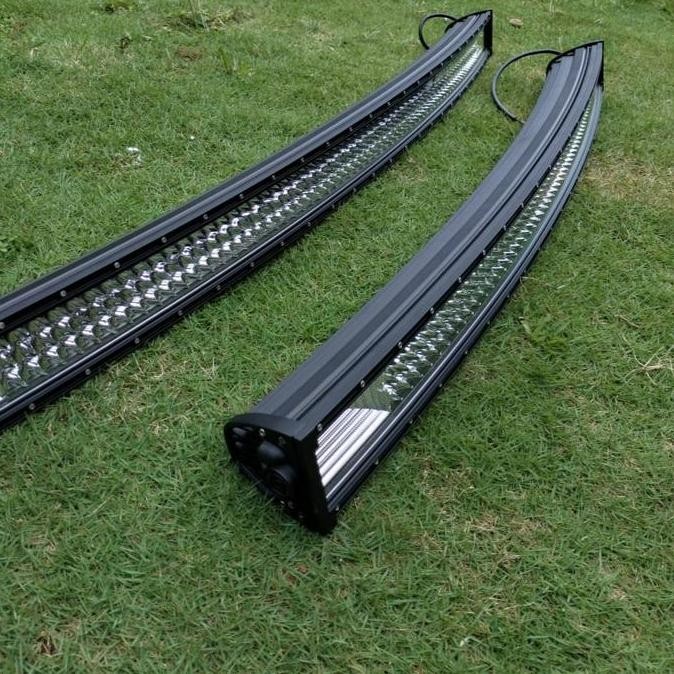 led lht bar curve 5 mode sinar putih kuning offroad premium