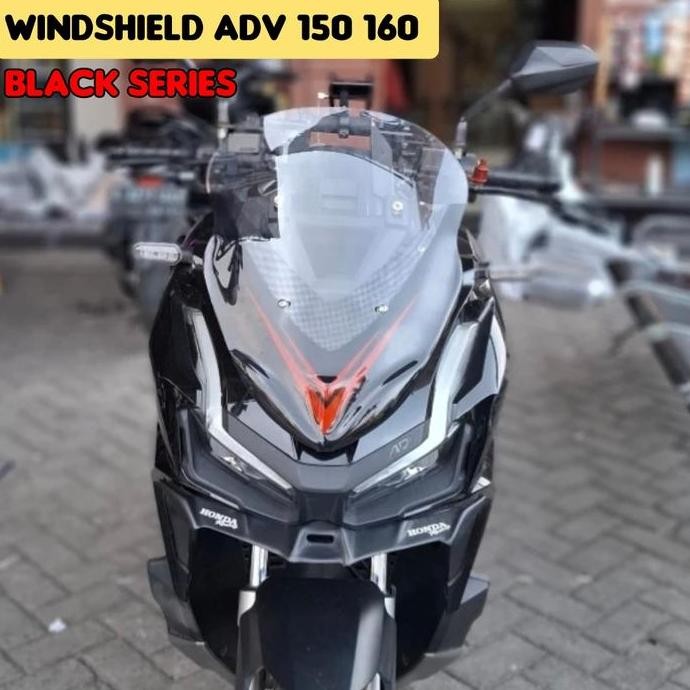 Visor Windshield Adv 160 Adv 150 Black Series Pendek Sporty Model Thailand Murah