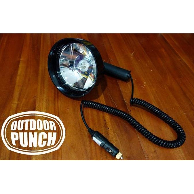 Handheld Spotlight Berburu Bohlam Halogen 100 Watt, Jarak Tempuh 800M