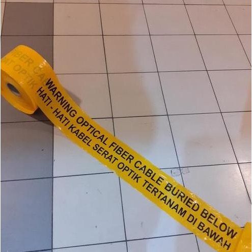 

ready warning tape optical fiber cable buried below - pita pembatas