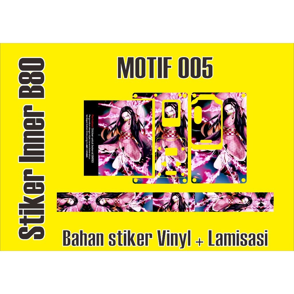 

*2Piece* B80 Iner 005 Garskin Stiker Casing Custom Bebas Dan Bayar Ditempat