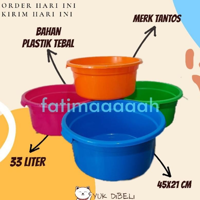 Tantos - Bak Plastik Warna Bak Cuci Air Tantos 5331 / Ember Cuci Baju Plastik Trending