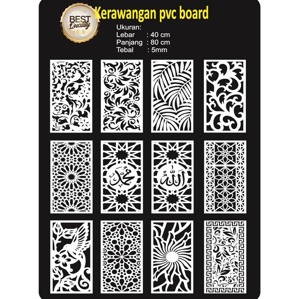 KRAWANGAN PVC BOARD / ORNAMEN PVC FOAM BOARD TEBAL 5MM /PARTISI