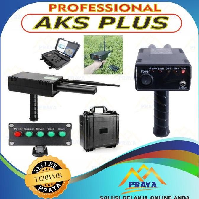 Aks Plus Professional Metal Detector Detektor Logam Emas Perak Tembaga Kualitas Terbaik Harga Termur