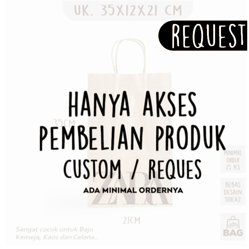 

(BEBAS CUSTOM) Paper Bag Kado CUSTOM SIZE / LOGO / Papper Bag Coklat Bebas Desain ALL SIZE (reques) Paperbag Polos Coklat Bebas Reques