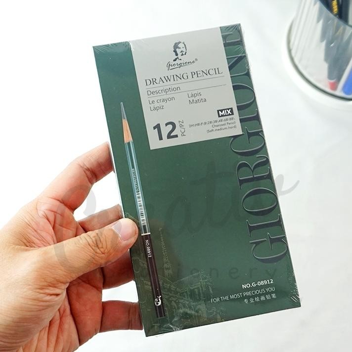 

Giorgione Drawing Pencil Pensil Sketsa 12 PC 2B 4B 6B 8B Charcoal G-08912 MIX DiM