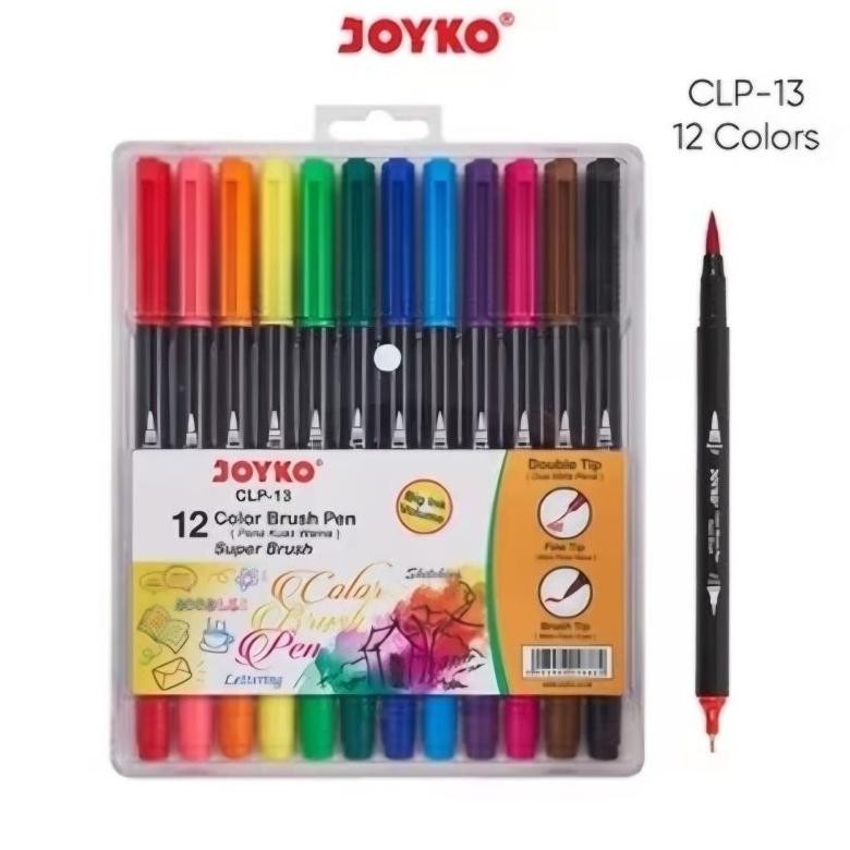 

Pena Kuas Warna Joyko CLP 13 12 Warna / Color Brush Pen DiM