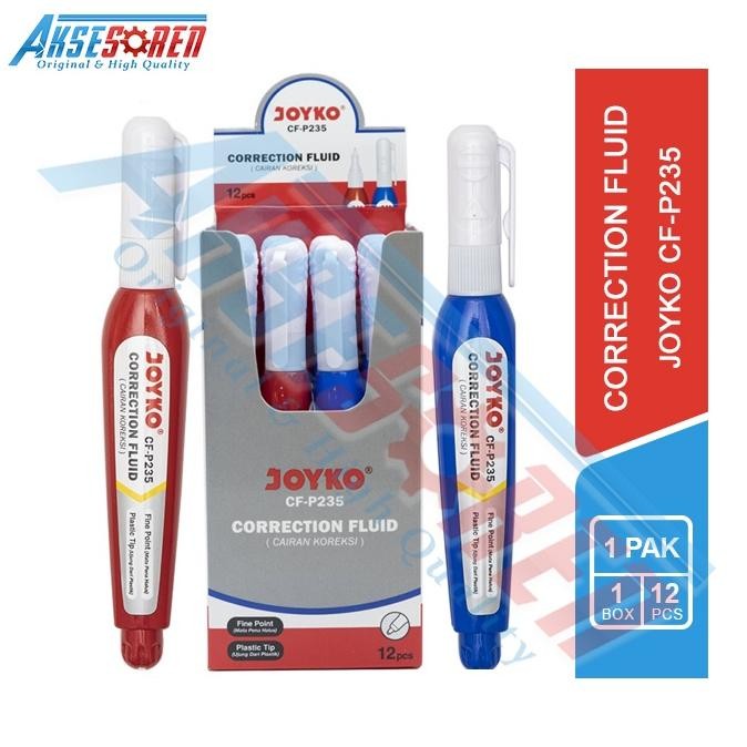 

Correction Fluid Mini Joyko [CF-P235/1 Pack] / Tipe X Cairan Koreksi 1 Pak / Tip Ex Penghapus Cair Tape DiM