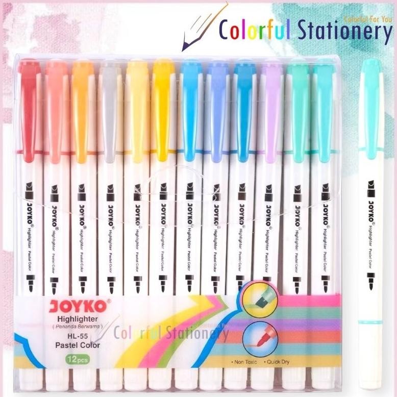 

Highlighter HL 55 / Penanda Joyko 1 Set (12 Pcs) DiM