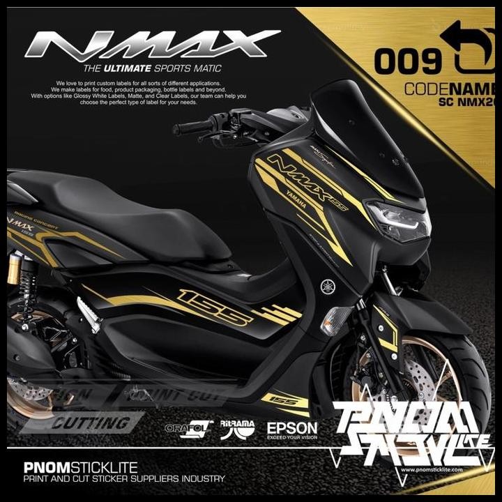 DISKON STICKER NMAX CUTTING STICKER NEW NMAX STRIPING NMAX GOLD SPORTY 2020 
