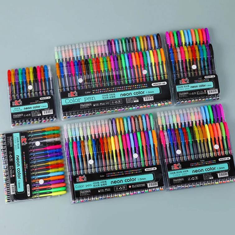 

Pulpen Warna Warni Tinta 12pcs Colorful Gel Glitter Tulisan Berkilau DiM