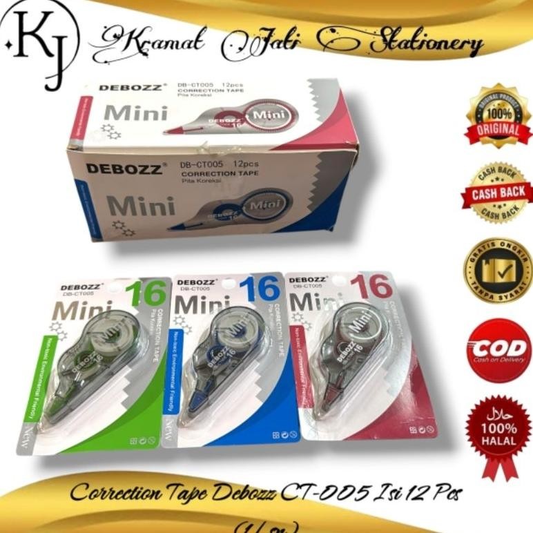 

Correction Tape Debozz CT-005 Isi 12 Pcs (1 Lusin) DiM