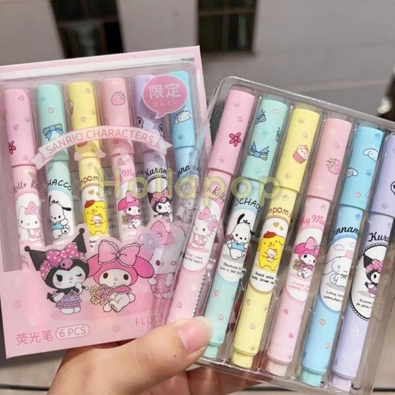 

Set Stabillo isi 6 Kitty Melody Korumi pochacho Cinamoroll Pom HOP DiM