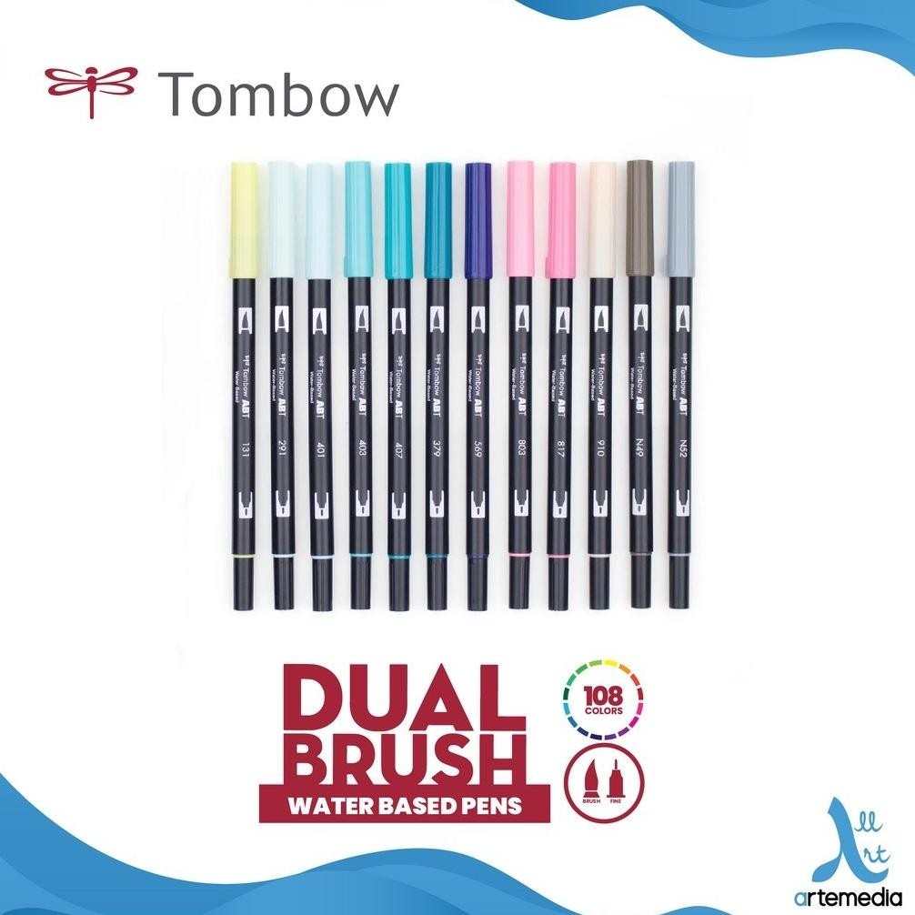 

Tombow Dual Brush Pen Art Marker Water Based Dye Ink Pena Kuas - 02/03 DiM