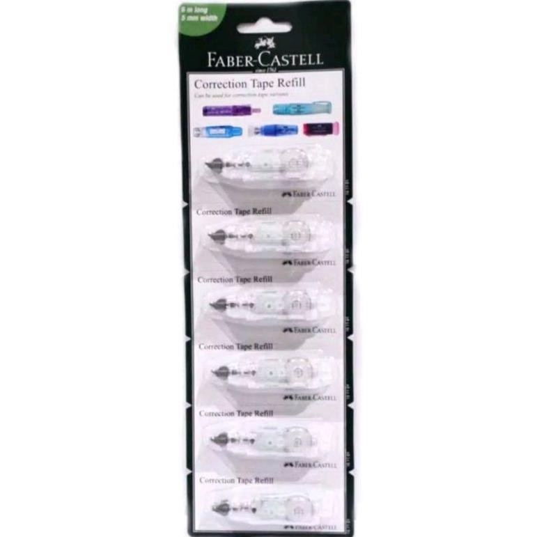

Faber-Castell Refill/Isi ulang Correction Tape QAR-QJR-QBR-QDR 506 (set-6) DiM