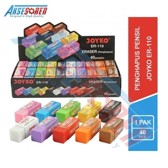 

Penghapus Pensil Kecil Joyko [ER-110/40 pcs] / Stip 2B Eraser Pencil [1 Box] DiM