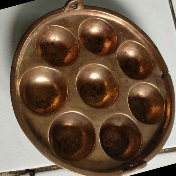 Vintage Cetakan Kue Apem Perlengkapan Dapur Bahan Kuningan Jadul Antik