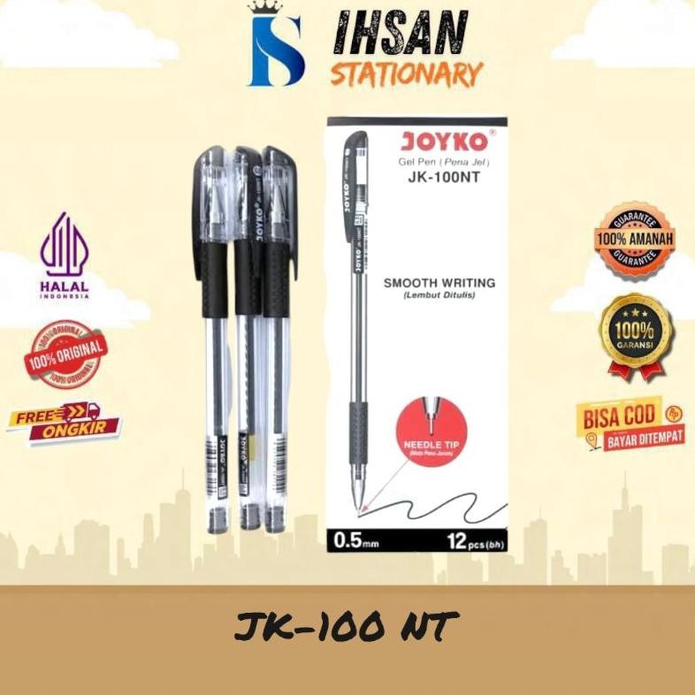

Ballpoint Joyko Gel JK-100/JK-100NT Isi 12 Pcs (1 Lusin) DiM